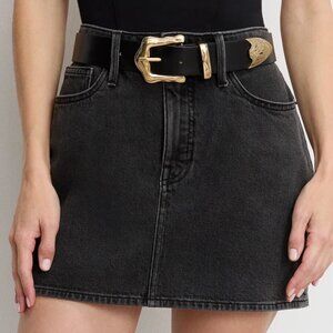 NWT Good American Charcoal 90s Mini Skirt (size 26/2)